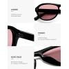 imageSOJOS Retro Polarized Aviator Sunglasses for Women Men 80s 90s Trendy UV400 Shades SJ2648BlackLight Pink Tint