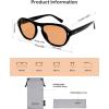 imageSOJOS Retro Polarized Aviator Sunglasses for Women Men 80s 90s Trendy UV400 Shades SJ2648BlackLight Yellow Tint