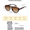 imageSOJOS Retro Polarized Aviator Sunglasses for Women Men 80s 90s Trendy UV400 Shades SJ2648Brown TortoiseBrown