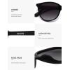 imageSOJOS Square Polarized Sunglasses for Women Men Vintage Style Larger Fit Shades SJ2642BlackGradient Grey