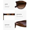imageSOJOS Square Polarized Sunglasses for Women Men Vintage Style Larger Fit Shades SJ2642Brown TortoiseGradient Brown