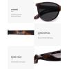 imageSOJOS Square Polarized Sunglasses for Women Men Vintage Style Larger Fit Shades SJ2642Brown TortoiseGrey