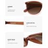 imageSOJOS Square Polarized Sunglasses for Women Men Vintage Style Larger Fit Shades SJ2642BrownGradient Brown