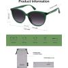 imageSOJOS Square Polarized Sunglasses for Women Men Vintage Style Larger Fit Shades SJ2642GreenGradient Grey