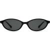 imageSOJOS TR90 Ultra Light Flexible Sunglasses for Women Retro Oval Polarized Cat Eye Vintage Shades UV400 Protection Comfort FitBlackGrey