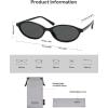imageSOJOS TR90 Ultra Light Flexible Sunglasses for Women Retro Oval Polarized Cat Eye Vintage Shades UV400 Protection Comfort FitBlackGrey