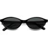 imageSOJOS TR90 Ultra Light Flexible Sunglasses for Women Retro Oval Polarized Cat Eye Vintage Shades UV400 Protection Comfort FitBlackGrey