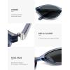 imageSOJOS TR90 Ultra Light Flexible Sunglasses for Women Retro Oval Polarized Cat Eye Vintage Shades UV400 Protection Comfort FitBlueGrey
