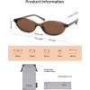 imageSOJOS TR90 Ultra Light Flexible Sunglasses for Women Retro Oval Polarized Cat Eye Vintage Shades UV400 Protection Comfort FitBrownBrown