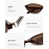imageSOJOS TR90 Ultra Light Flexible Sunglasses for Women Retro Oval Polarized Cat Eye Vintage Shades UV400 Protection Comfort FitBrownBrown