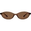 imageSOJOS TR90 Ultra Light Flexible Sunglasses for Women Retro Oval Polarized Cat Eye Vintage Shades UV400 Protection Comfort FitBrownBrown