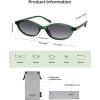 imageSOJOS TR90 Ultra Light Flexible Sunglasses for Women Retro Oval Polarized Cat Eye Vintage Shades UV400 Protection Comfort FitGreenGrey