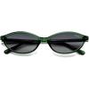 imageSOJOS TR90 Ultra Light Flexible Sunglasses for Women Retro Oval Polarized Cat Eye Vintage Shades UV400 Protection Comfort FitGreenGrey