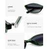 imageSOJOS TR90 Ultra Light Flexible Sunglasses for Women Retro Oval Polarized Cat Eye Vintage Shades UV400 Protection Comfort FitGreenGrey