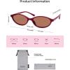 imageSOJOS TR90 Ultra Light Flexible Sunglasses for Women Retro Oval Polarized Cat Eye Vintage Shades UV400 Protection Comfort FitRedOrange Brown