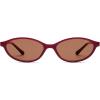 imageSOJOS TR90 Ultra Light Flexible Sunglasses for Women Retro Oval Polarized Cat Eye Vintage Shades UV400 Protection Comfort FitRedOrange Brown