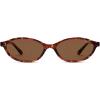 imageSOJOS TR90 Ultra Light Flexible Sunglasses for Women Retro Oval Polarized Cat Eye Vintage Shades UV400 Protection Comfort FitTortoise BrownBrown