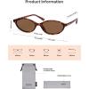 imageSOJOS TR90 Ultra Light Flexible Sunglasses for Women Retro Oval Polarized Cat Eye Vintage Shades UV400 Protection Comfort FitTortoise BrownBrown
