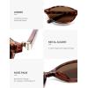 imageSOJOS TR90 Ultra Light Flexible Sunglasses for Women Retro Oval Polarized Cat Eye Vintage Shades UV400 Protection Comfort FitTortoise BrownBrown