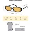 imageSOJOS Trendy Polarized Retro Oval Sunglasses for Women Chic 90s Sunnies Lightweight Narrow Shades SJ2641Black Frame Orange Lens
