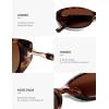 imageSOJOS Trendy Polarized Retro Oval Sunglasses for Women Chic 90s Sunnies Lightweight Narrow Shades SJ2641Brown Tortoise Frame Brown Grading Lens