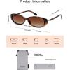imageSOJOS Trendy Polarized Retro Oval Sunglasses for Women Chic 90s Sunnies Lightweight Narrow Shades SJ2641Brown Tortoise Frame Brown Grading Lens