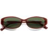 imageSOJOS Trendy Polarized Retro Oval Sunglasses for Women Chic 90s Sunnies Lightweight Narrow Shades SJ2641Milky Brown Frame Green Lens