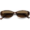 imageSOJOS Trendy Polarized Retro Oval Sunglasses for Women Chic 90s Sunnies Lightweight Narrow Shades SJ2641Tortoise Frame Brown Lens
