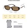 imageSOJOS Trendy Polarized Retro Oval Sunglasses for Women Chic 90s Sunnies Lightweight Narrow Shades SJ2641Tortoise Frame Brown Lens