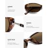 imageSOJOS Trendy Polarized Retro Oval Sunglasses for Women Chic 90s Sunnies Lightweight Narrow Shades SJ2641Tortoise Frame Brown Lens