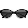 imageSOJOS Womens Retro Cat Eye Sunglasses Polarized TR90 UltraLightweight Oval Vintage Shades UV400 ProtectionBlackGrey