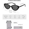 imageSOJOS Womens Retro Cat Eye Sunglasses Polarized TR90 UltraLightweight Oval Vintage Shades UV400 ProtectionBlackGrey