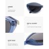 imageSOJOS Womens Retro Cat Eye Sunglasses Polarized TR90 UltraLightweight Oval Vintage Shades UV400 ProtectionBlueGrey