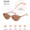 imageSOJOS Womens Retro Cat Eye Sunglasses Polarized TR90 UltraLightweight Oval Vintage Shades UV400 ProtectionBrownBrown
