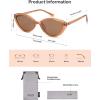 imageSOJOS Womens Retro Cat Eye Sunglasses Polarized TR90 UltraLightweight Oval Vintage Shades UV400 ProtectionBrownBrown