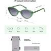 imageSOJOS Womens Retro Cat Eye Sunglasses Polarized TR90 UltraLightweight Oval Vintage Shades UV400 ProtectionGreenGrey
