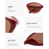 imageSOJOS Womens Retro Cat Eye Sunglasses Polarized TR90 UltraLightweight Oval Vintage Shades UV400 ProtectionRedOrange Brown