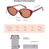 imageSOJOS Womens Retro Cat Eye Sunglasses Polarized TR90 UltraLightweight Oval Vintage Shades UV400 ProtectionRedOrange Brown