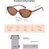 imageSOJOS Womens Retro Cat Eye Sunglasses Polarized TR90 UltraLightweight Oval Vintage Shades UV400 ProtectionTortoise BrownBrown
