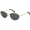 imageSOJOS Retro Oval Polarized Sunglasses for Women Men Trendy Chic Cat Eye 90s Y2K Sunnies SJ1266GoldGrey