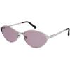 imageSOJOS Retro Oval Polarized Sunglasses for Women Men Trendy Chic Cat Eye 90s Y2K Sunnies SJ1266SilverLight Purple