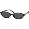 imageSOJOS TR90 Ultra Light Flexible Sunglasses for Women Retro Oval Polarized Cat Eye Vintage Shades UV400 Protection Comfort FitBlackGrey