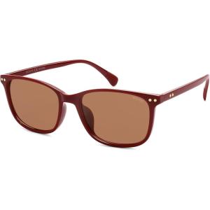imageSOJOS Classic Square Polarized Sunglasses for Women Men Vintage Style UV400 Lens SJ2636RedOrangebrown