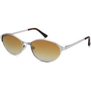 imageSOJOS Retro Oval Polarized Sunglasses for Women Men Trendy Chic Cat Eye 90s Y2K Sunnies SJ1266SilverLight Brown Gradient