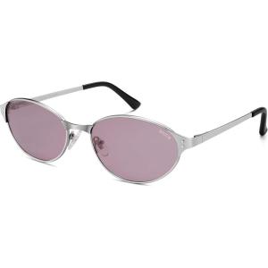 imageSOJOS Retro Oval Polarized Sunglasses for Women Men Trendy Chic Cat Eye 90s Y2K Sunnies SJ1266SilverLight Purple