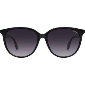 imageSOJOS Square Polarized Sunglasses for Women Men Vintage Style Larger Fit Shades SJ2642BlackGradient Grey