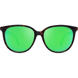 imageSOJOS Square Polarized Sunglasses for Women Men Vintage Style Larger Fit Shades SJ2642Brown TortoiseGreenish Blue