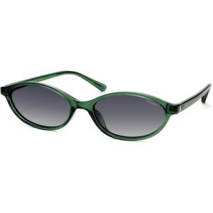 imageSOJOS TR90 Ultra Light Flexible Sunglasses for Women Retro Oval Polarized Cat Eye Vintage Shades UV400 Protection Comfort FitGreenGrey