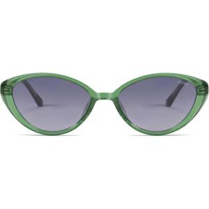 imageSOJOS Womens Retro Cat Eye Sunglasses Polarized TR90 UltraLightweight Oval Vintage Shades UV400 ProtectionGreenGrey