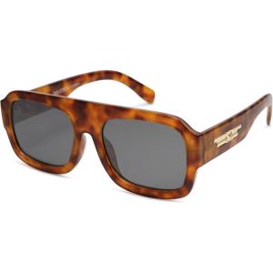 imageSOJOS Trendy Square Aviator Sunglasses for Womens Mens Polarized Flat Top Designer Inspired UV400 Sun Glasses SJ2281Yellow